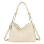 Straw shoulder/Cross body Bag Biege