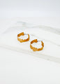 Envy Textured gold hoop earring