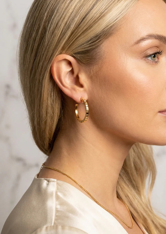 Envy Textured Hoop Gold