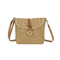 Straw Cross Body Bag Camel