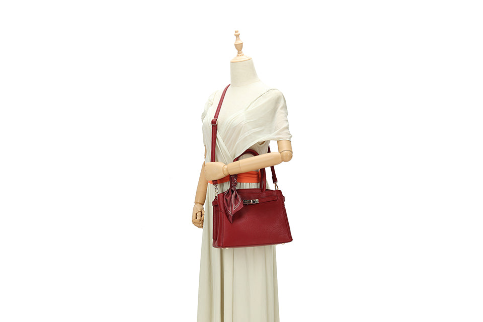 Scarf Handbag Red
