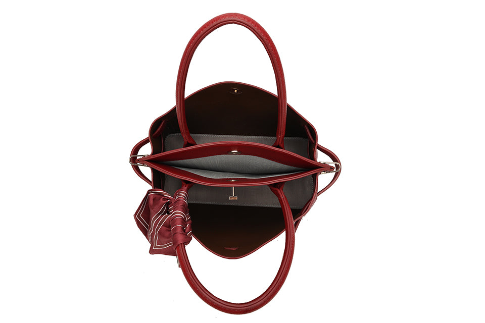 Scarf Handbag Red