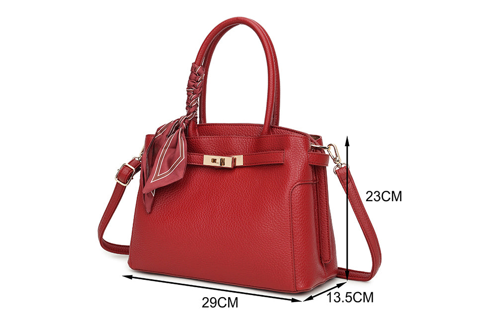 Scarf Handbag Red