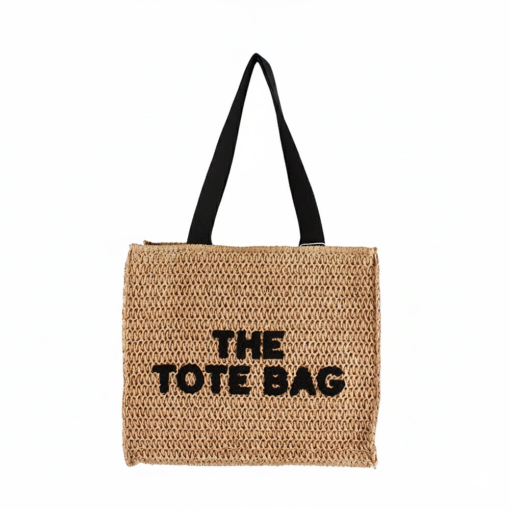 Straw Tote Bag Large Camel