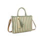 Summer Stripe Weave Bag Green