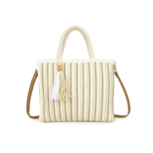 Summer Stripe Weave Bag