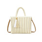Summer Stripe Weave Bag Khaki