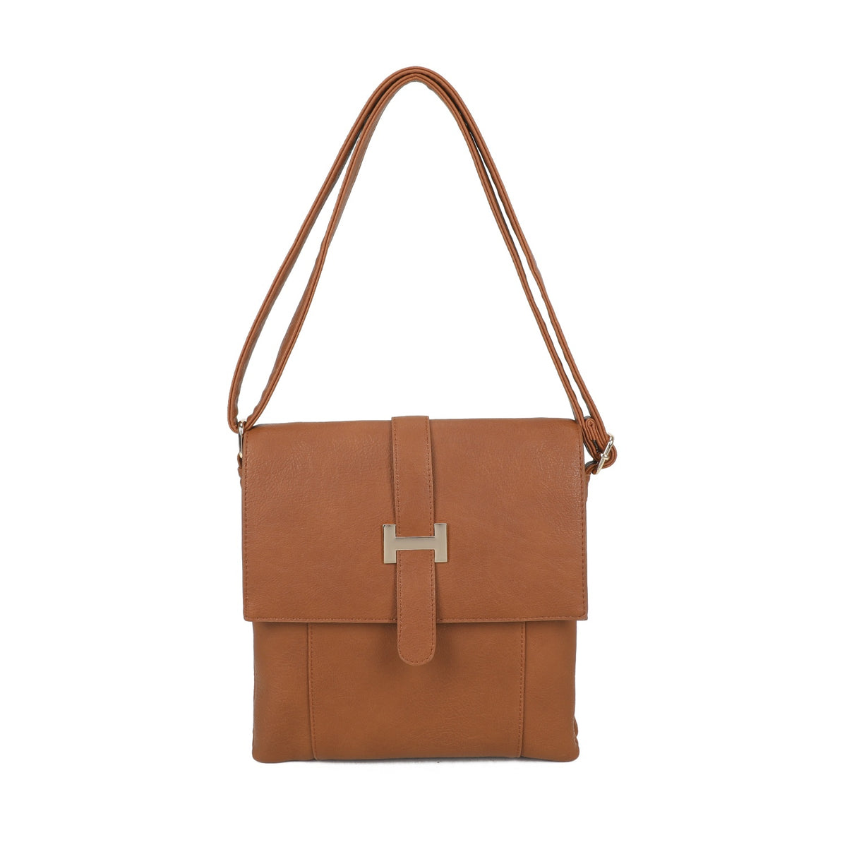H Cross body Bag Tan