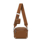 Cross Body Multi Pocket Camera Bag Brown