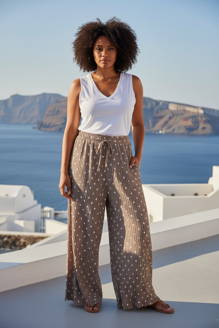 Demi Plisse Trousers Mocha