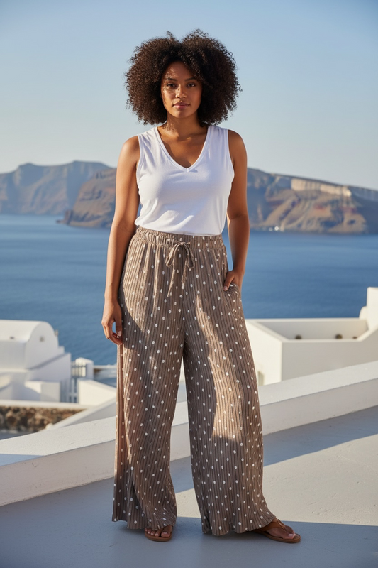Demi Plisse Trousers Mocha