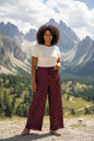 Demi Plisse Trousers Berry