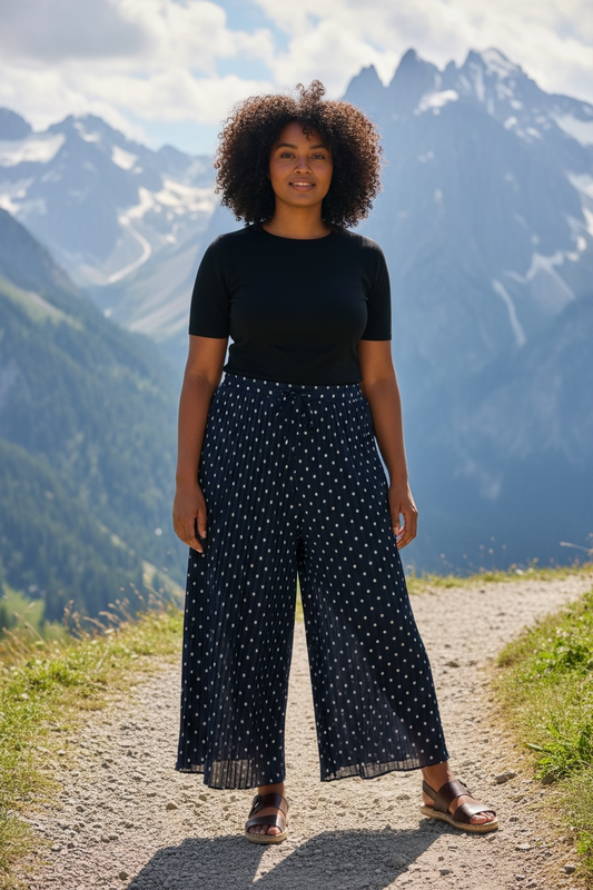 Demi Plisse Trousers Black
