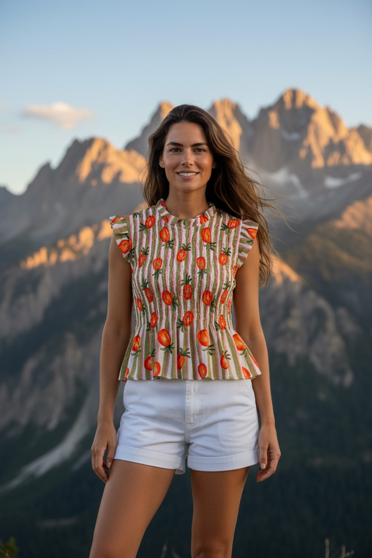 Mimi Summer Top Oranges