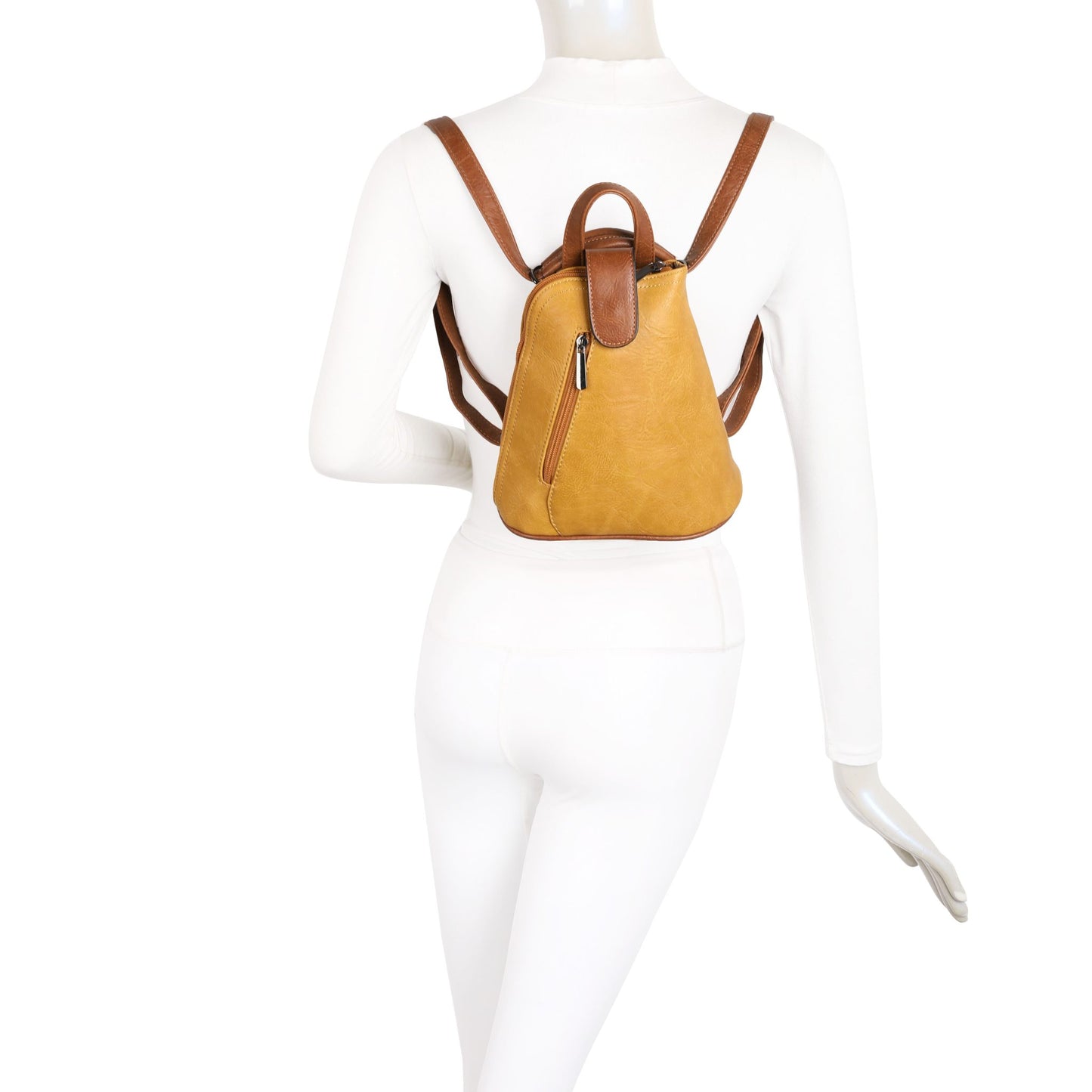 Small Triangular Convertible Back Pack Yellow