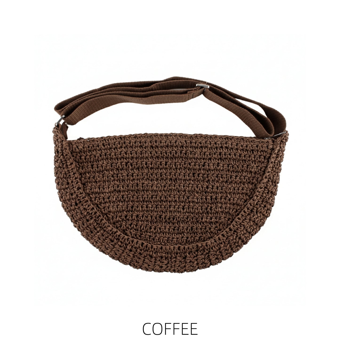 Half Moon Straw Cross body Assorted Colours