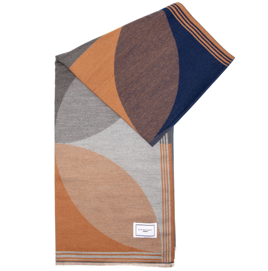 Eli Beaumont Reversible  Blue  Camel Semi Circle