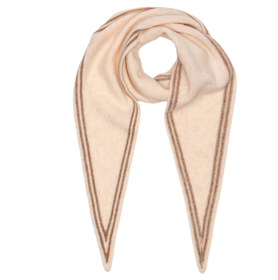 Eli Beaumont Triangle Wool Neck Tie Scarf  Oat