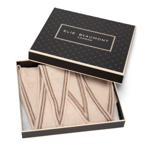 Eli Beaumont Triangle Wool Neck Tie Scarf  Oat