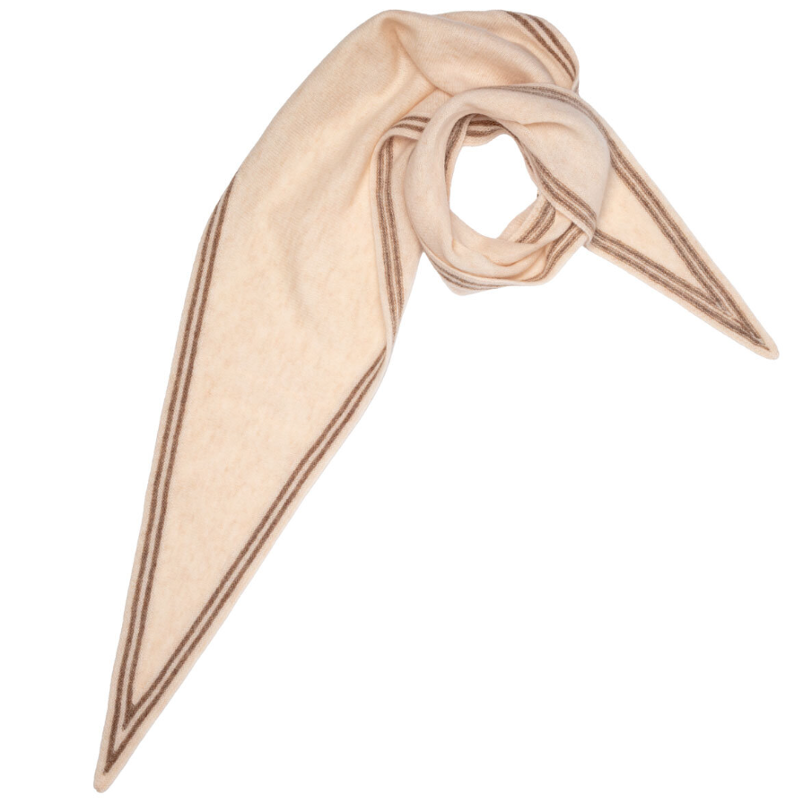 Eli Beaumont Triangle Wool Neck Tie Scarf  Oat