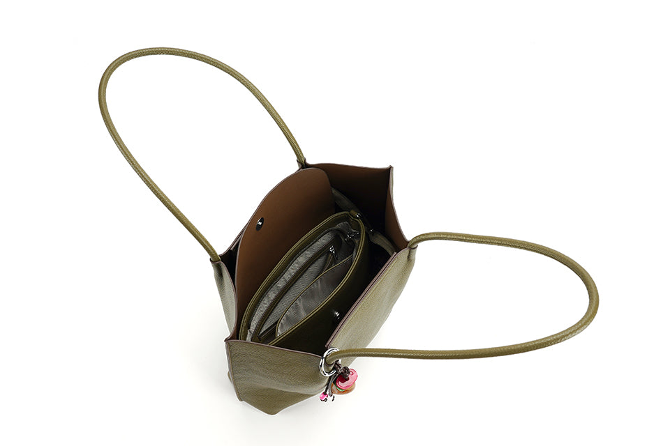 Two in One Tote Handbag  Green