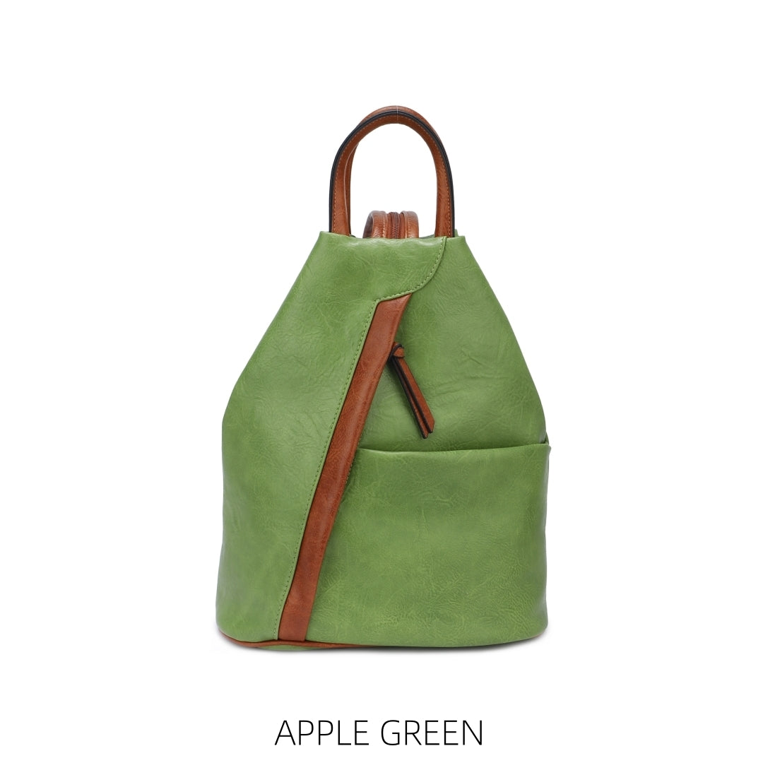 Large Triangular Backpack Apple Green