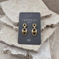 Designer inspired classic link earrings: Gold