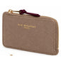 Eli Beaumont Leather Coin Card holder Mink/Plum
