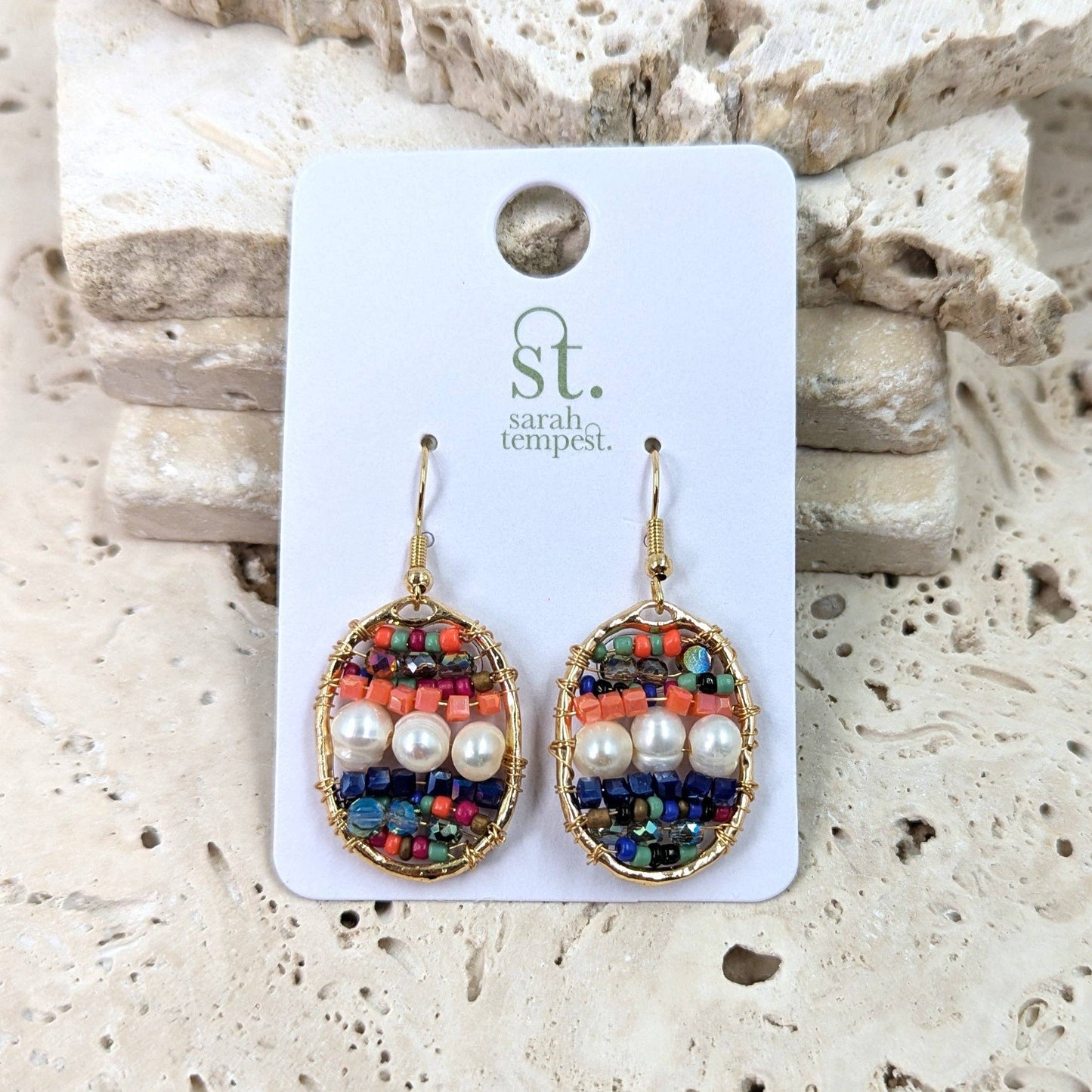 Luxury beaded earrings