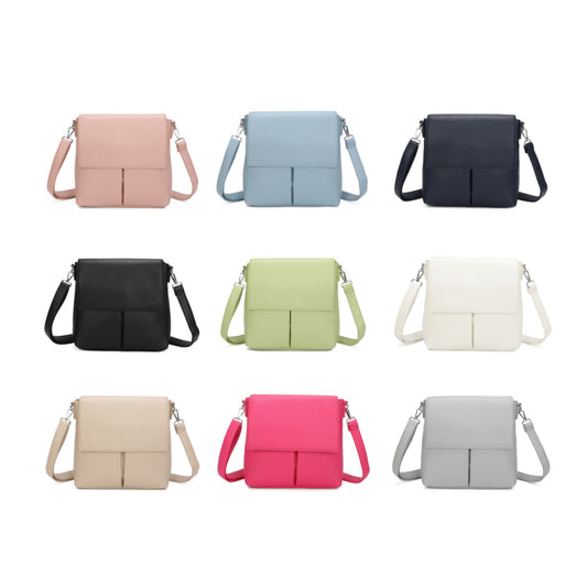 Two Pocket Cross Body Bag Assorted Colours