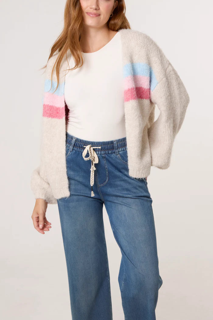 Jessica Ballon Sleeve  Soft Knit Cardigan