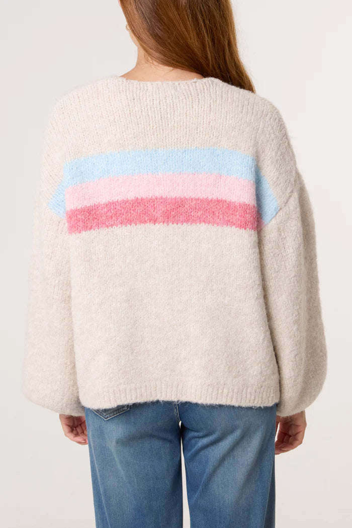 Jessica Ballon Sleeve  Soft Knit Cardigan